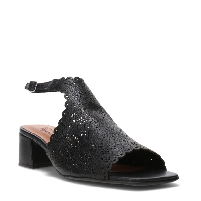 Sandalias de Mujer Bottero Cuero Calado Negro