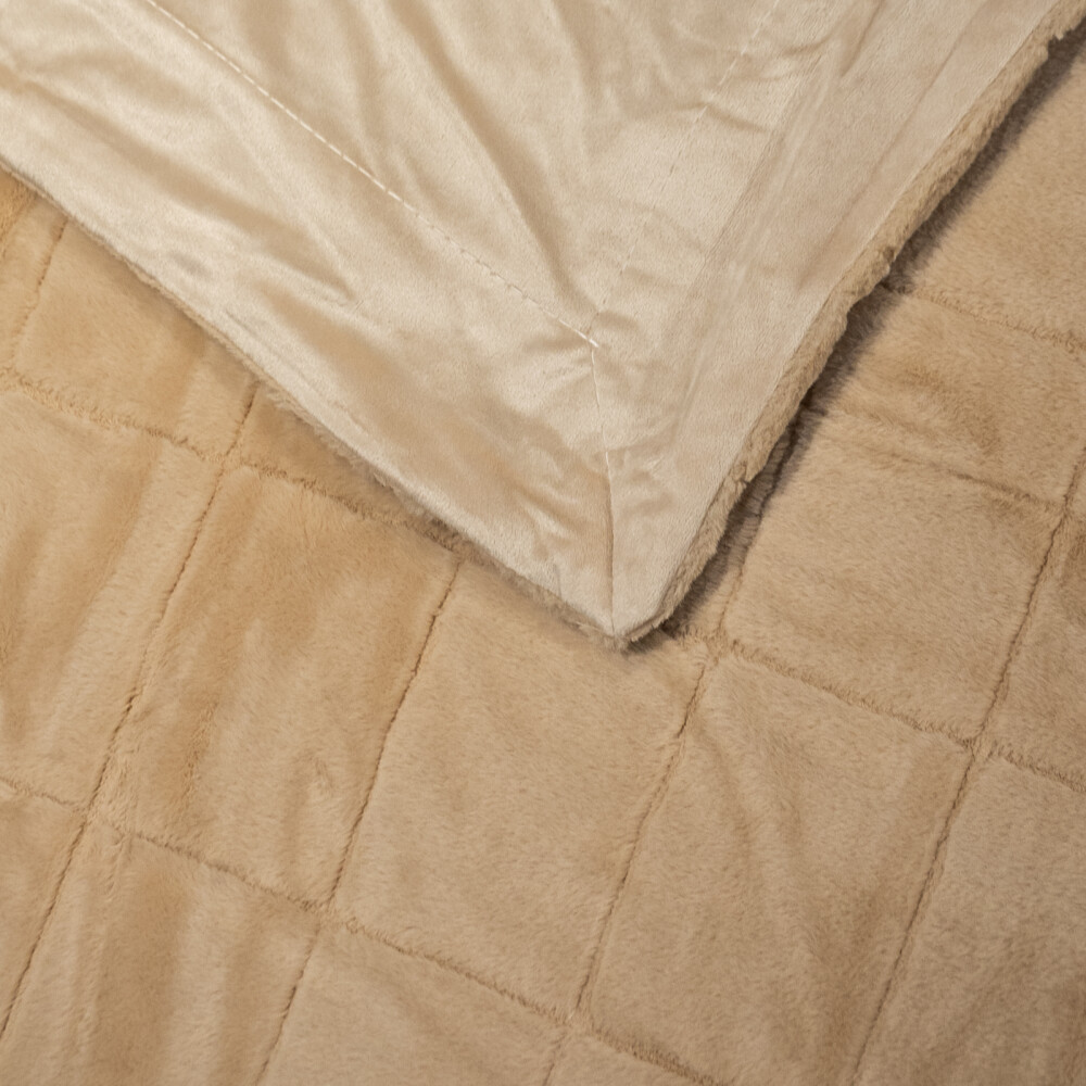 MANTA 2 PLAZAS POLIESTER NATURAL-BEIGE TOPAZ BEIGE