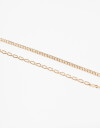 Collares Cortos Metal Collar Corto Multicadena Bañado En Oro - Dorado