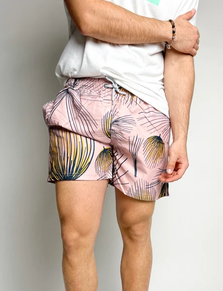 Short de baño estampado Amalfi Beige
