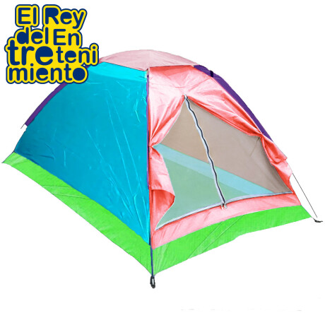 Carpa Iglú 2 Personas P/ Camping 2.00x1.45m + Bolso Multicolor