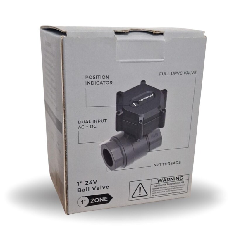 Válvula de Bola PVC 1" - 24V Imperium Controls Válvula de Bola PVC 1" - 24V Imperium Controls