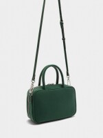Bolso Bowling De Textura Suave verde