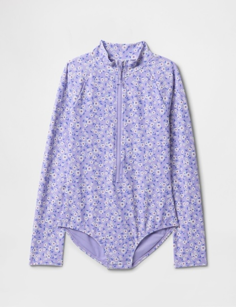 Traje De Baño Manga Larga Niña - Warm Violet 568 