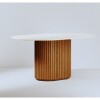 Mesa de Comedor Oval 1.6 - Liz Blanco/Marrón