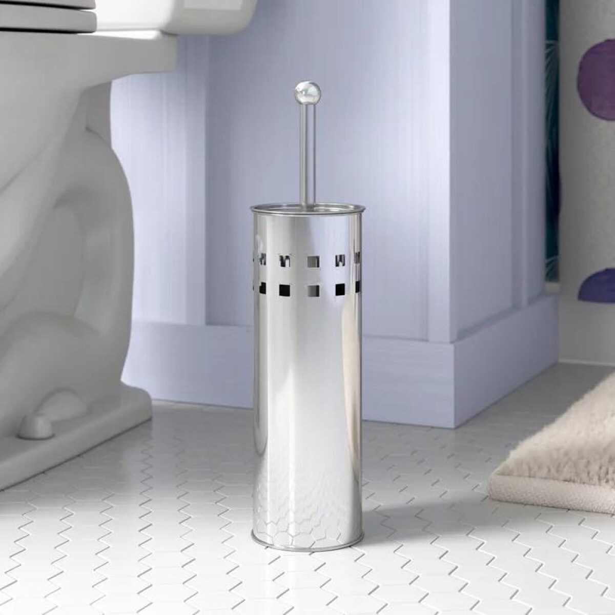 Cepillo Escobilla Inodoro Watter Resistente Acero Inoxidable 38cm Alto x Ø 10cm 