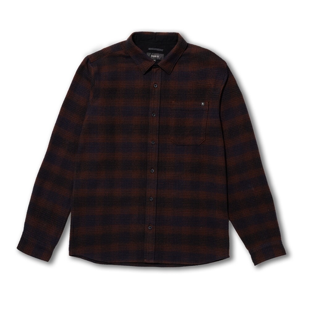 Camisa Roark Crossroads Flannel Hombre Dark Brown