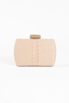 Cartera clutch broche marrón