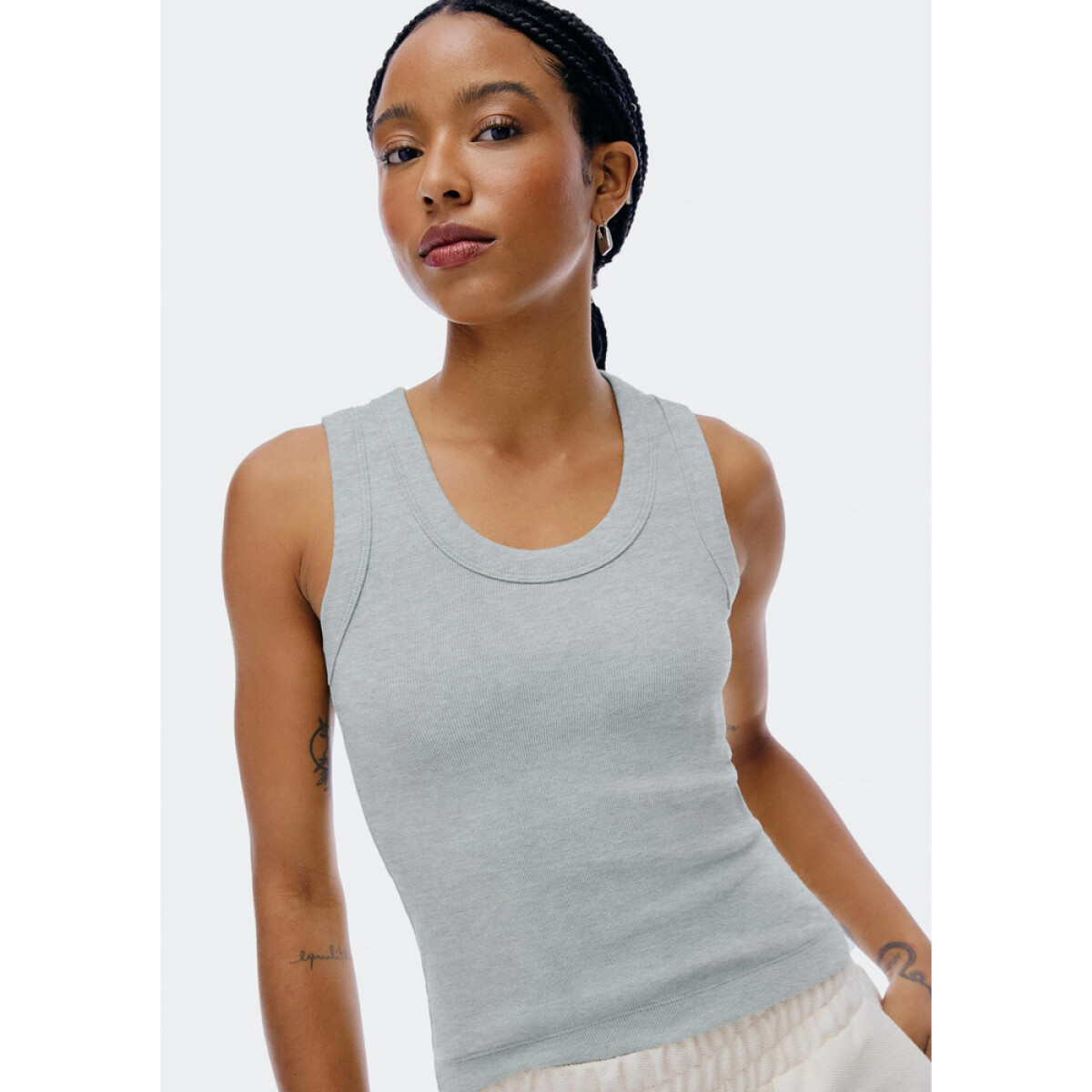 BLUSA SM FEM - CINZA MESCLA 