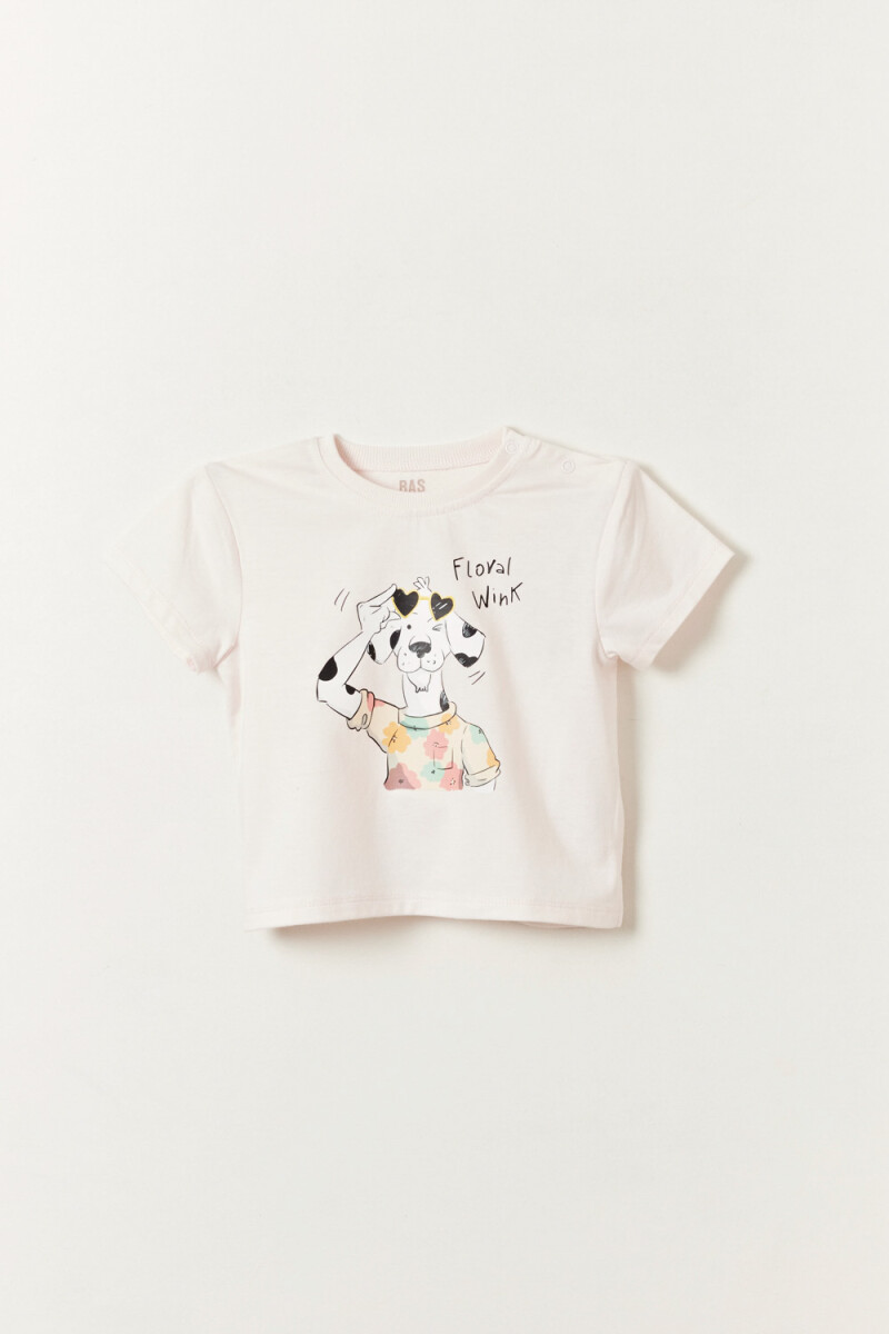 Remera estampada Dalmata Rosa