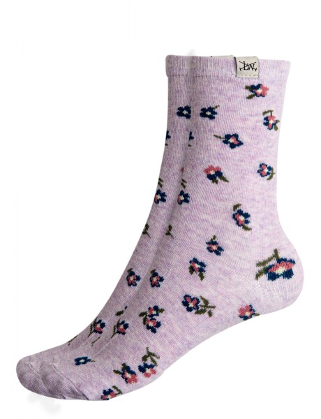 MEDIAS FLORES Lila