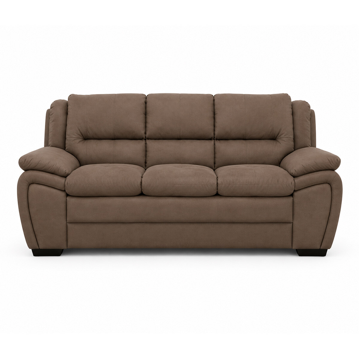 Sofá Modelo Georgia 3 Lugares Color Liso Marron Ref.8290 