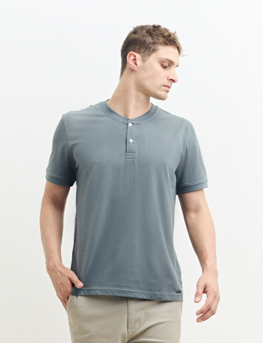 520677 T-SHIRT HARRINGTON LABEL Gris Oscuro