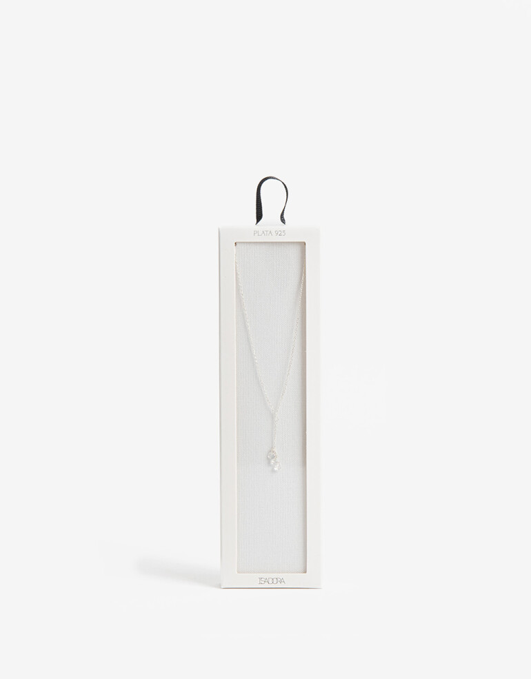 Collares Cortos Strass Collar Corto Plata 925 - Plateado