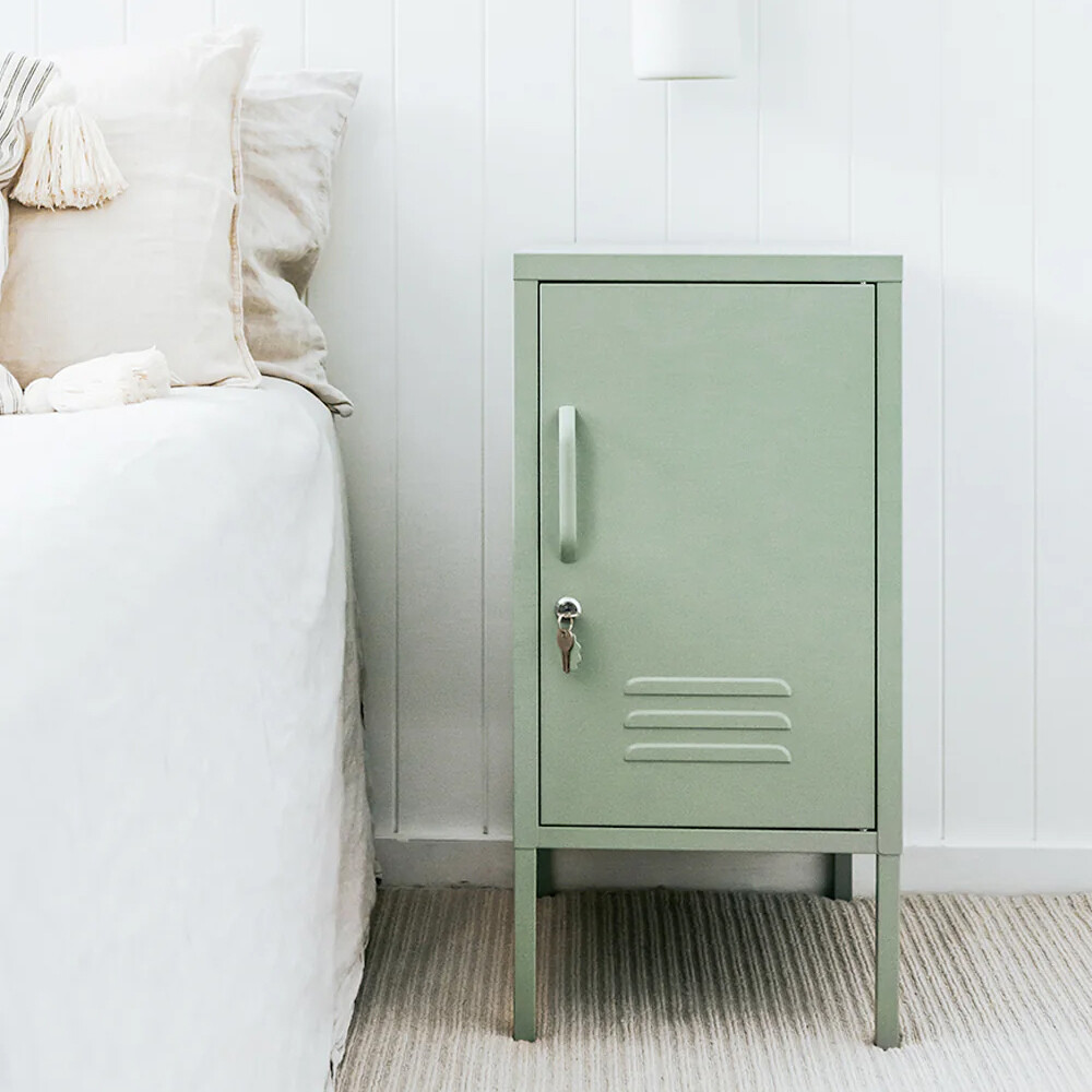 MESA LATERAL 1P METAL VERDE OLIVIA