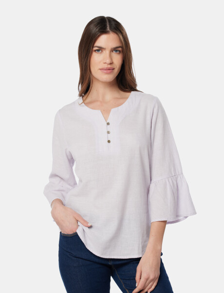 BLUSA DE LINO Lila