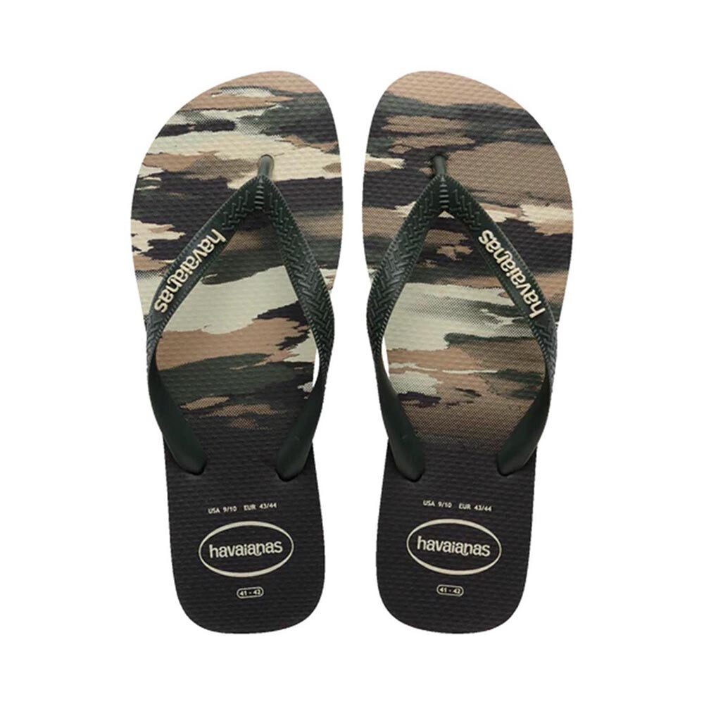 Sandalias Havaianas Top Camu FC Hombre Negro/Verde Oliva