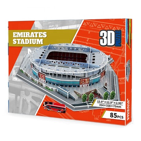 Puzzle 3D Maqueta de Estadio Emirates en Londres 85 Pzas Gris