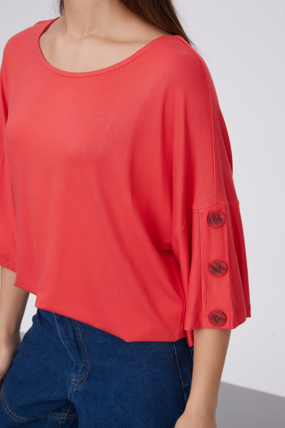 Remera Miky Rojo Coral