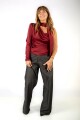Blusa drape bordo