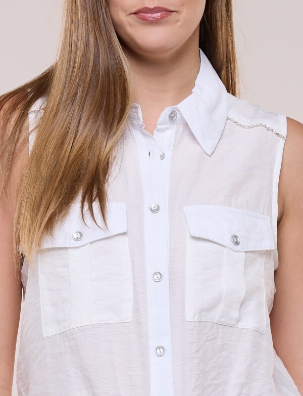Camisa Crop BLANCO