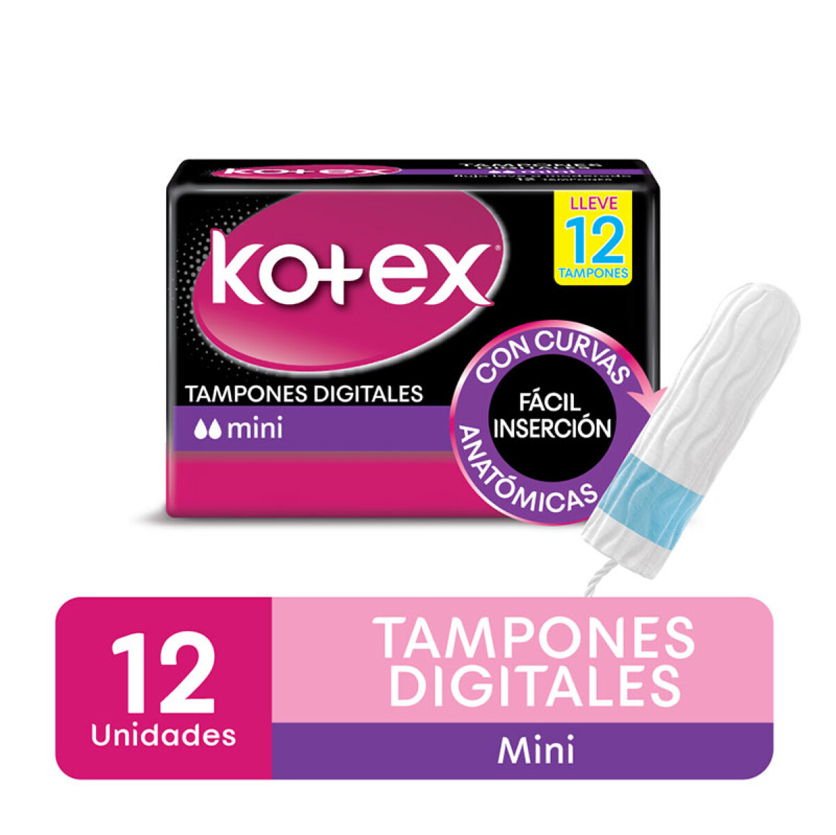 KOTEX TAMPONES MINI 12 UNIDADES 