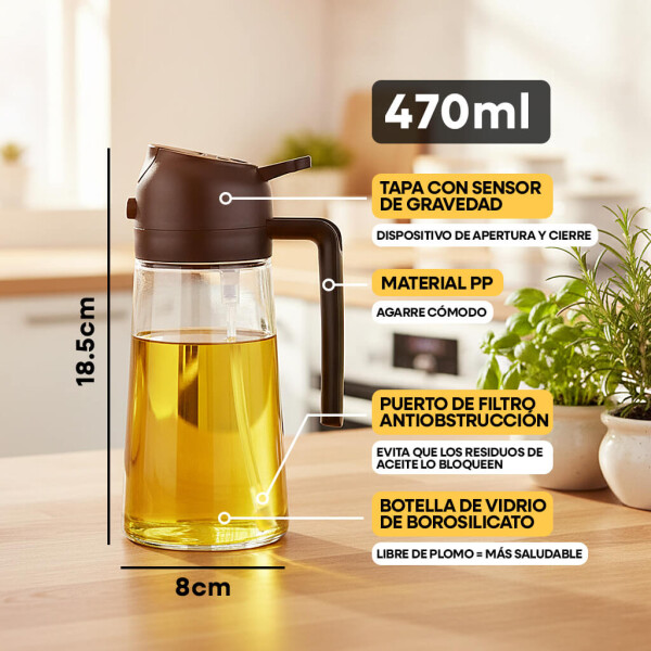 Spray Aceite Vinagre Pulverizador Liquidos Rociador 470ml IMBACK Negro Spray Aceite Vinagre Pulverizador Liquidos Rociador 470ml IMBACK Negro