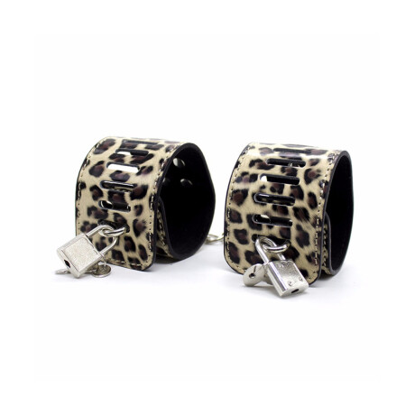 Esposas Animal Print De Cuero Vegano Esposas Animal Print De Cuero Vegano