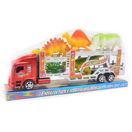 Camion Con Dinosaurios Y Rinoserontes Unica