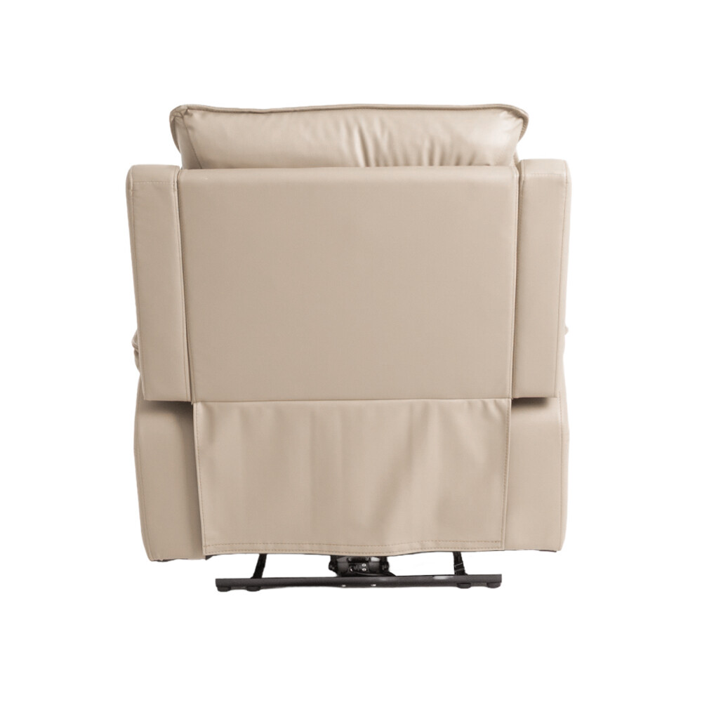 RECLINER ELÉCTRICO 1 CUERPO CUERO-Y-SIMIL-CUERO MARRON JOSHUA TAUPE