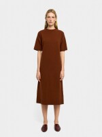 Vestido Midi De Punto teja