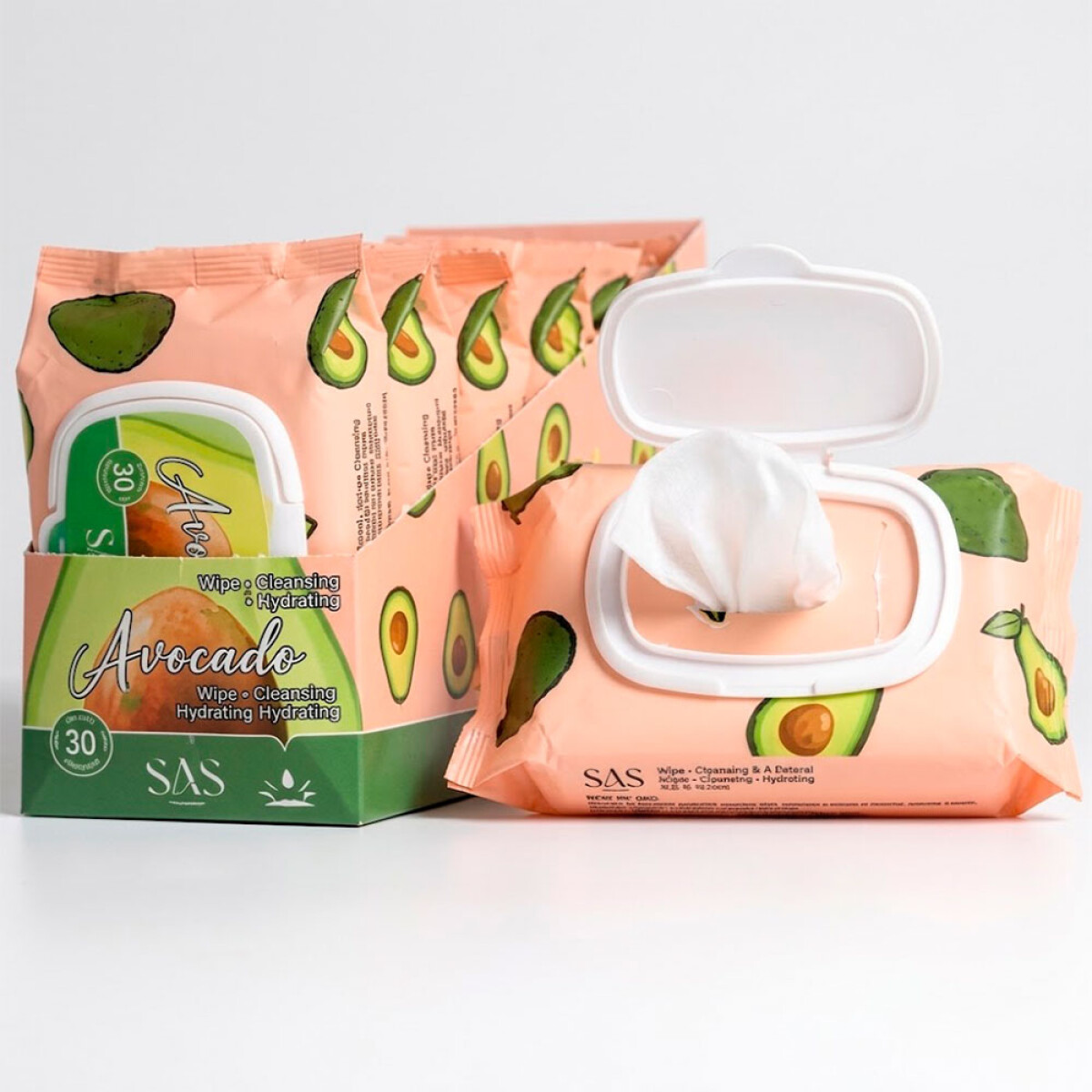 SAS Toallitas desmaquillantes fragancia de palta x30 - Sas Toallitas Desmaquillantes Fragancia De Palta X30 