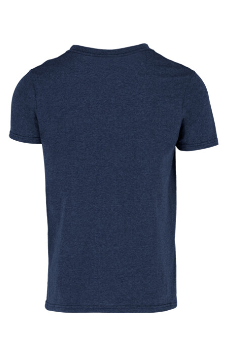 Camiseta jaspe escote en v Azul Marino