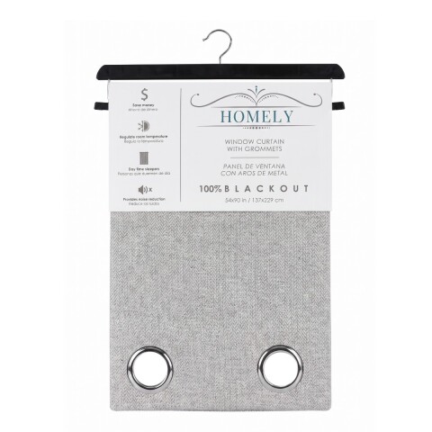 CORTINA MILEY ANTISOLAR GRIS 137X229CM Unica