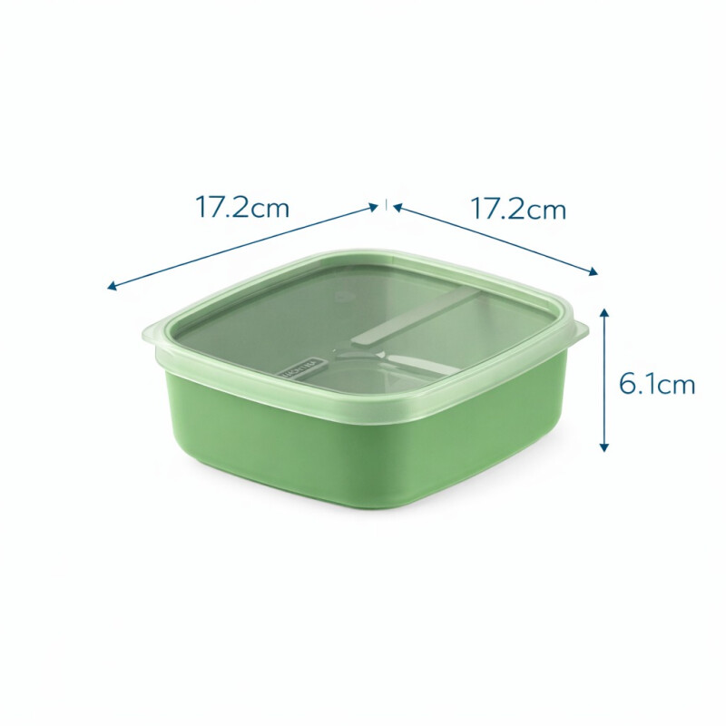 Pote Tramontina en Plástico Resistente con Tapa Transparente 1.1L Verde