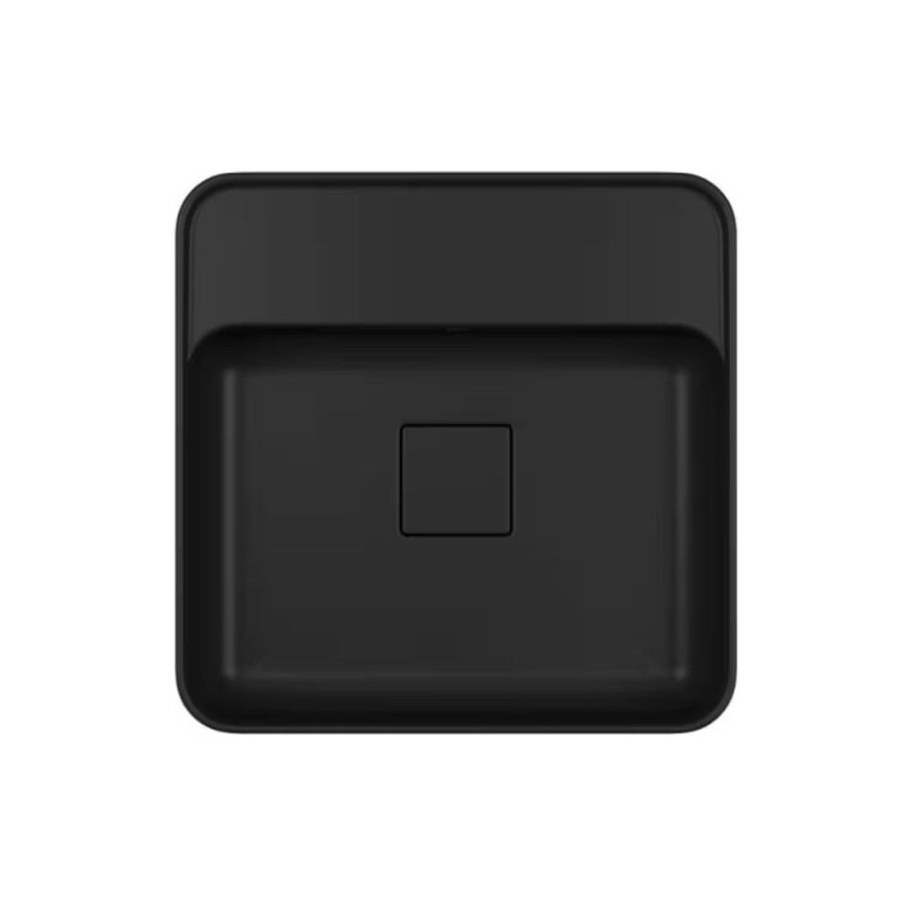 Bacha de apoyo cuadrada 40cm c/mesa negro mate Deca Bacha De Apoyo Cuadrada 40cm C/mesa Negro Mate Deca