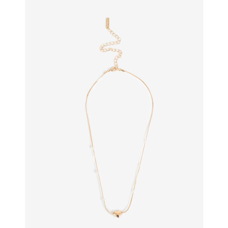 Collar Corto Con Perlas Bañado En Oro Dorado