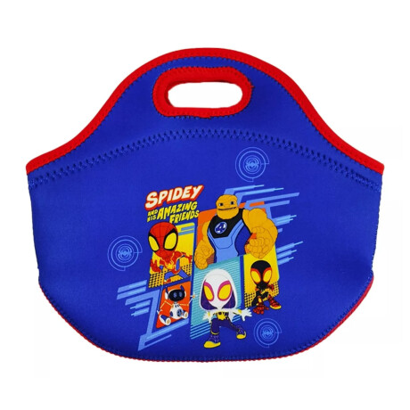 Lunchera de Neopreno Brio Bolso Térmico Bebida Comida c/ Asa Spidey