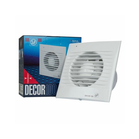Extractor aire para baño DECOR 100-S S&P sin persiana Extractor aire para baño DECOR 100-S S&P sin persiana