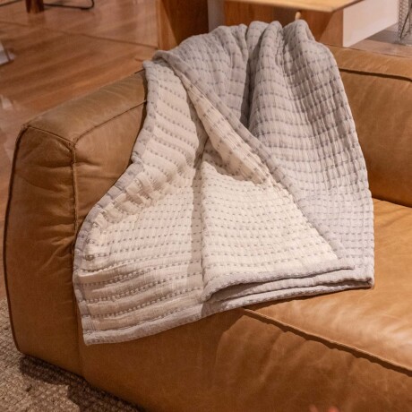THROW CALVI, 130*180 ALGODON CREMA