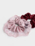 Skunzies De satén Set De Scrunchies - Combinacion Bicolor