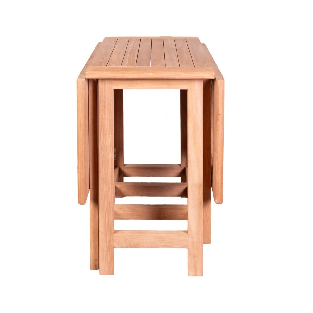 MESA COMEDOR PLEGABLE MADERA NATURAL-BEIGE VALENCIA