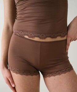 Micro Short Microfibra Peach Marron