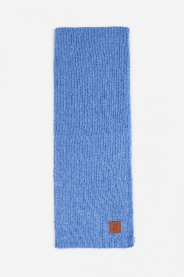 Bufanda tejida azul francia