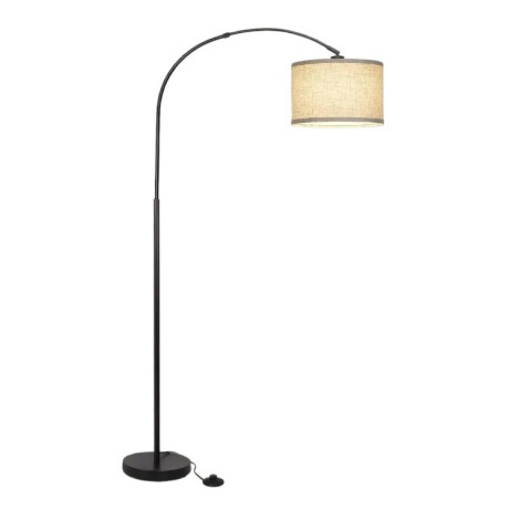 Lampara de Pie Curva Con Pantalla Negro