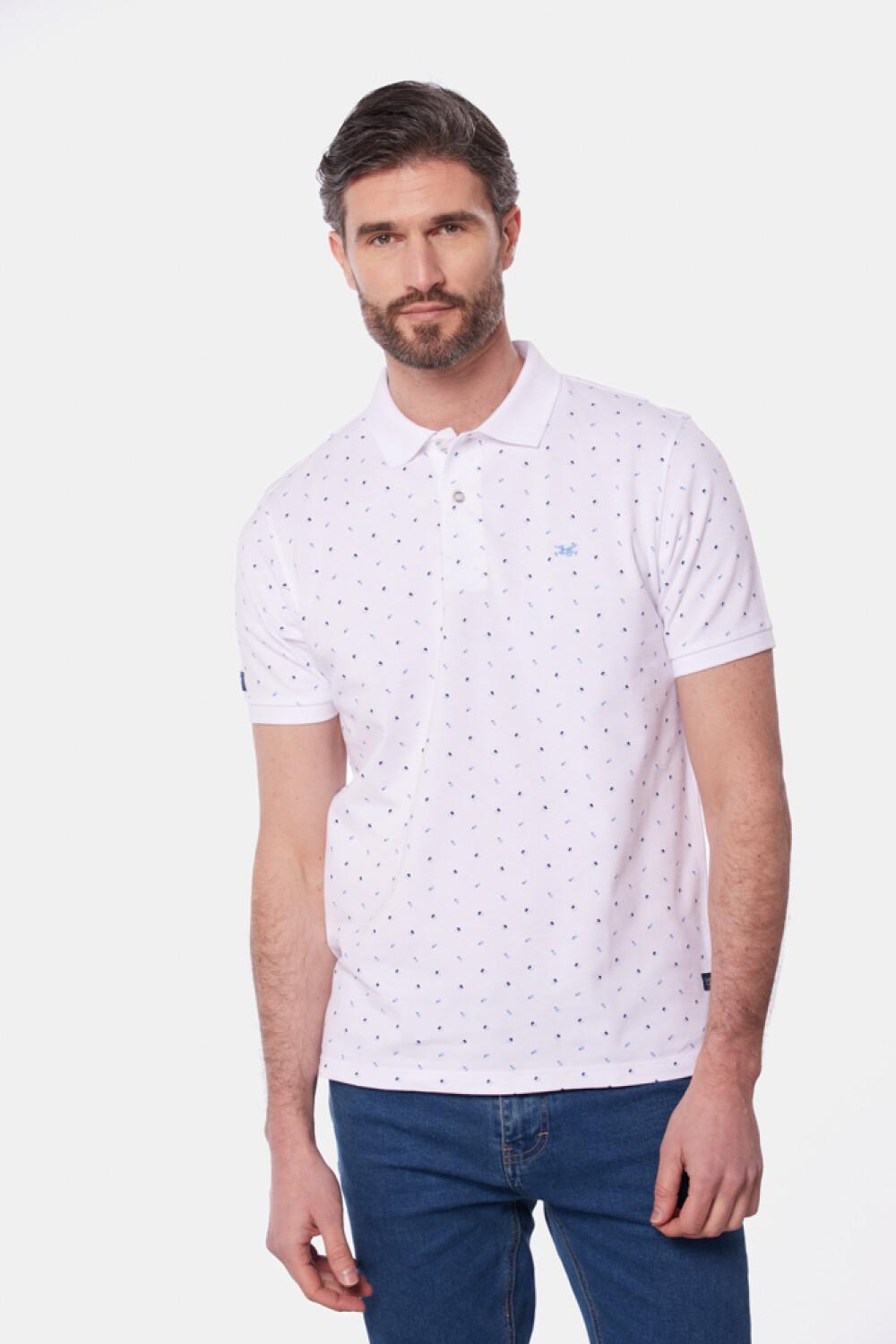 REMERA POLO ESTAMPADA Blanco