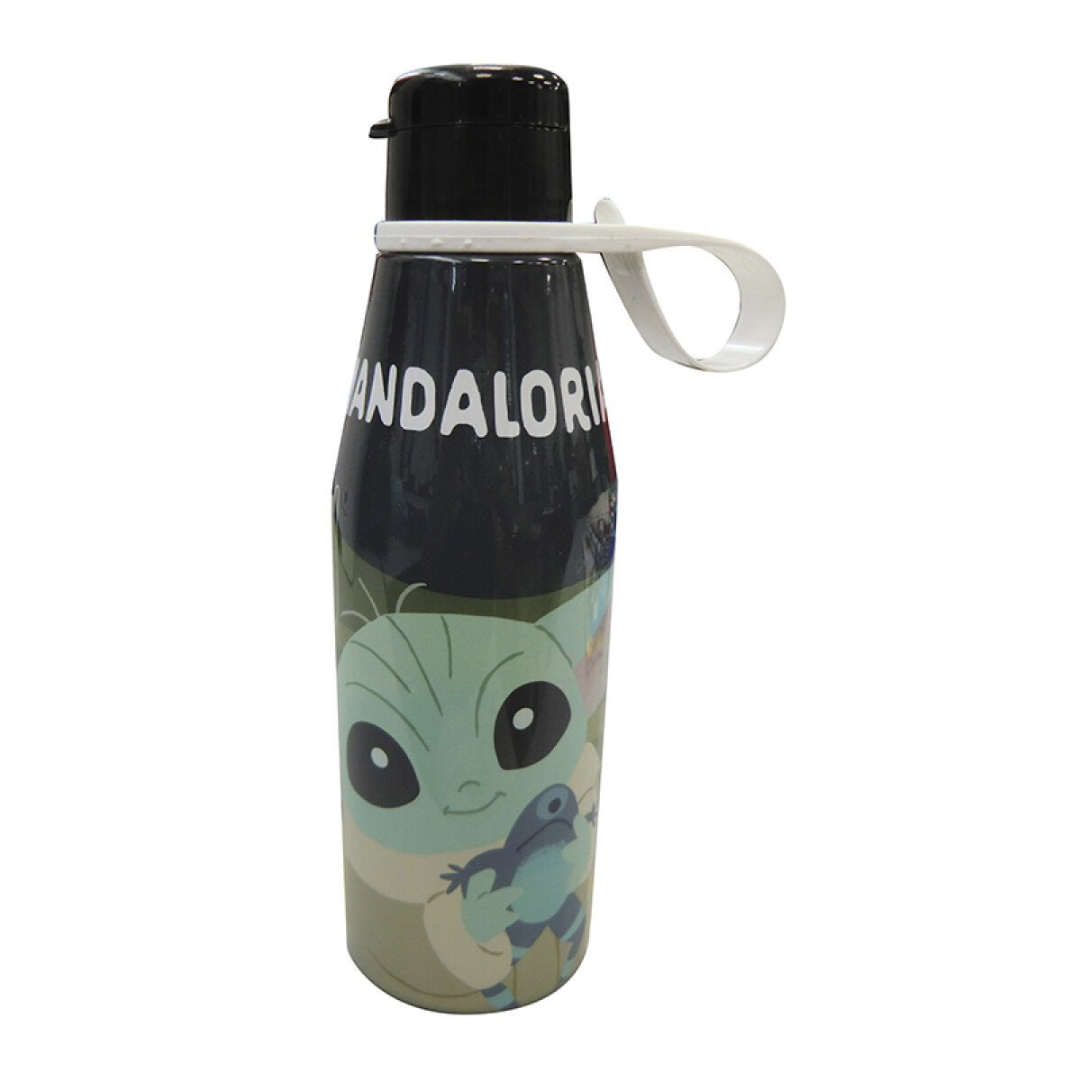 Botella Plástica 530 ml Baby Yoda con Agarre 