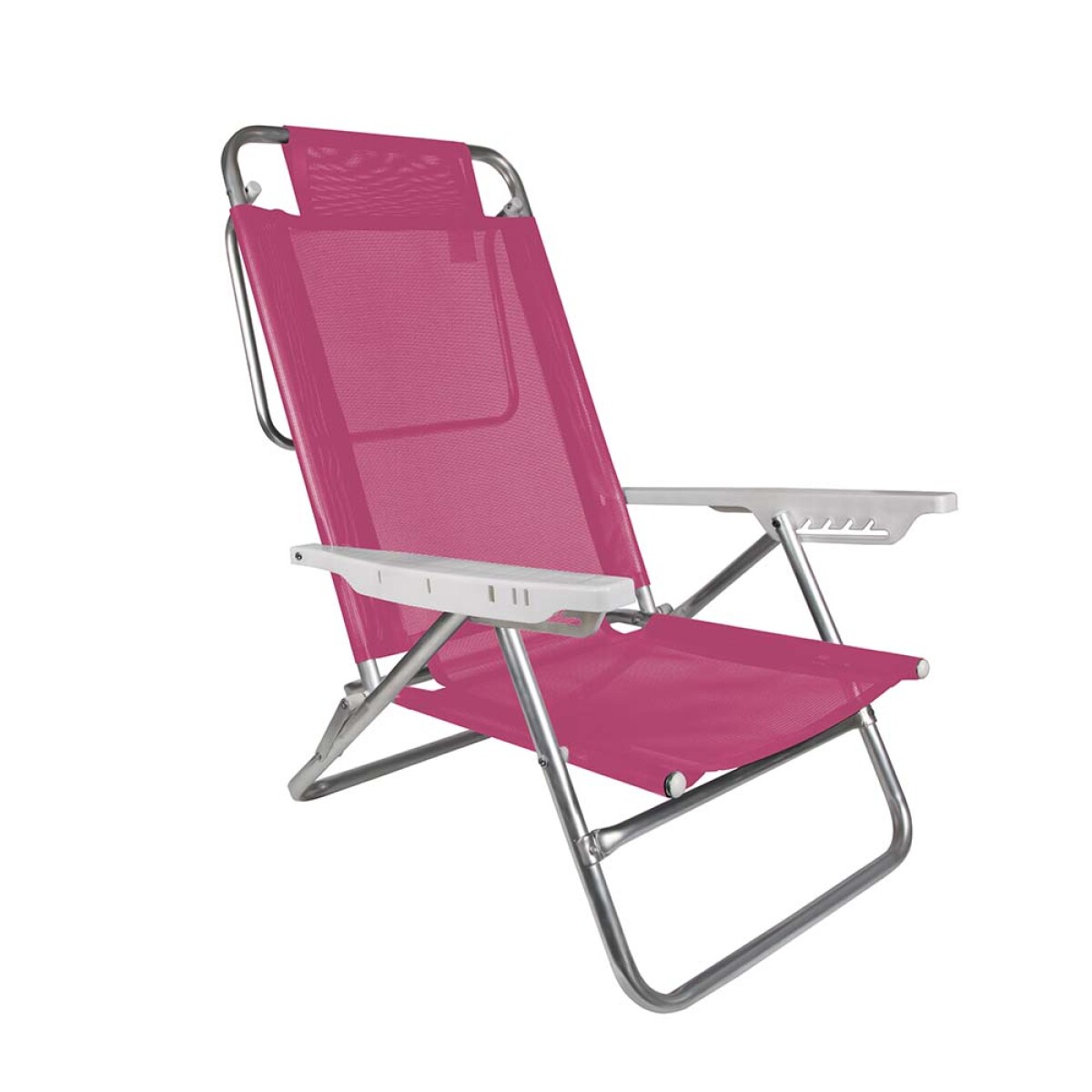 SILLA RECLINABLE 6 POSICIONES ALUMINIO SUMMER ROSADA 