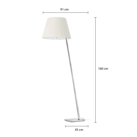 PANTALLA DE ARTEFACTO DECORATIVO<br /> DE PIE VASCA Luminaria de Pie Vasca Blanca