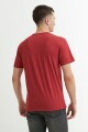 Remera escote V CORAL